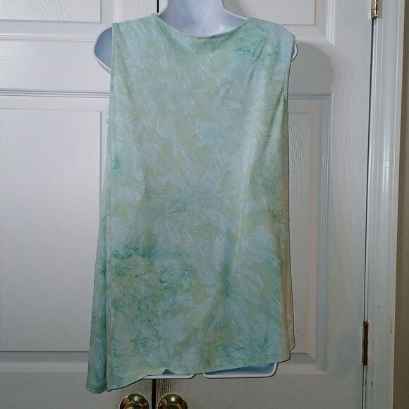 New Directions mint green yellowish blend sleeveless blouse Sz M NWOT - Picture 5 of 6